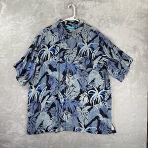 Tori Richard Shirt men's 2XL Hawaiian Button Up Floral AOP Print Silk Lyocell
